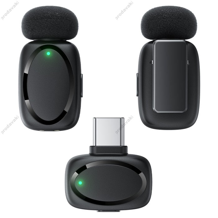 Бездротовий мікрофон ACEFAST R2 wireless lavalier microphones Type-C 2 мікрофона Black